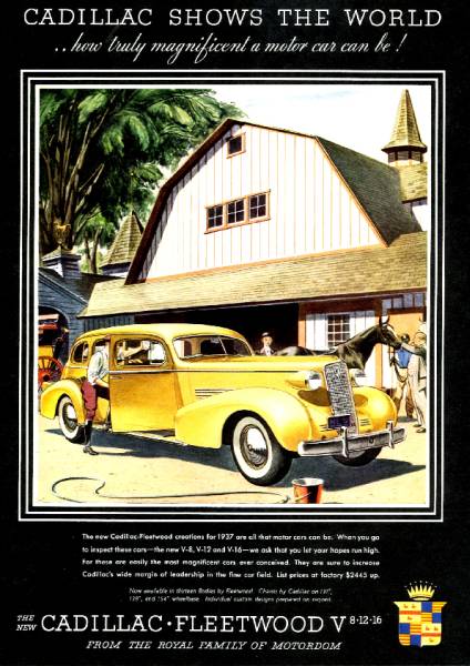 ◆1937年の自動車広告　キャデラック5　Cadillac_画像1