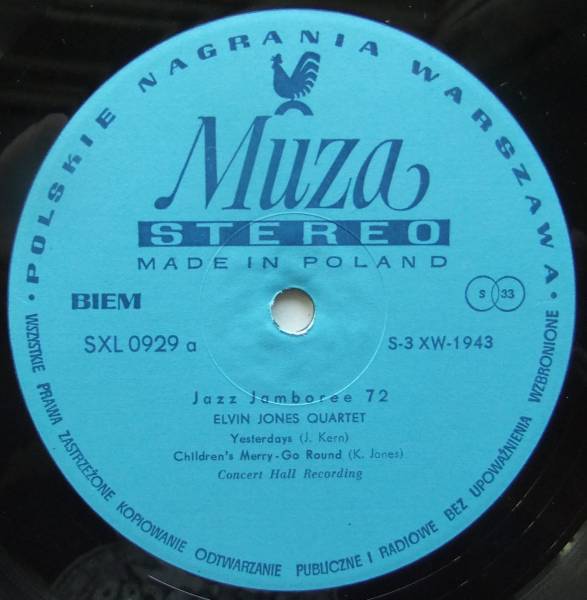 ◆ JAZZ JAMBOREE ' 72 / ELVIN JONES, CHARLES MINGUS ◆ Muza SXL-0929 (Poland) ◆_画像3