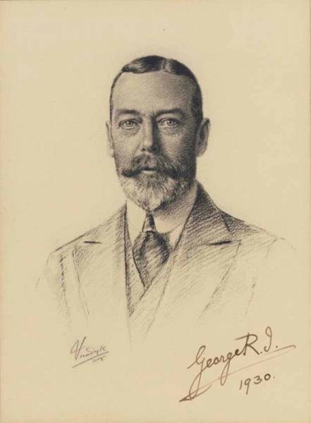 1930年 King George V ジョージ5世 イギリス王 サイン フォト_画像2