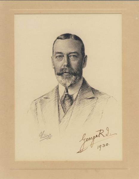 1930年 King George V ジョージ5世 イギリス王 サイン フォト_画像1
