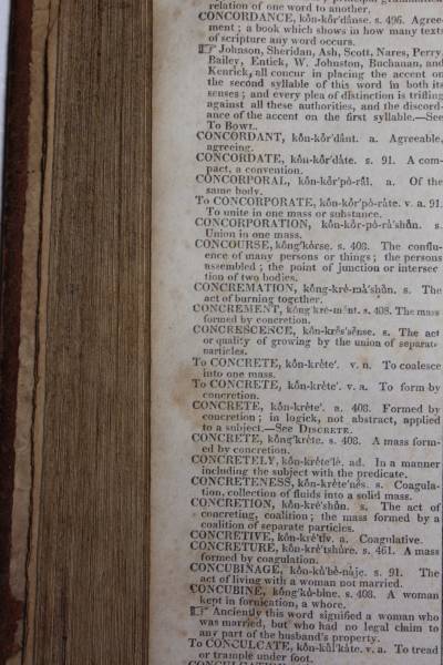 1825 ウォーカーの英語辞書、完璧な発音表記 New York 総革 格安_画像3