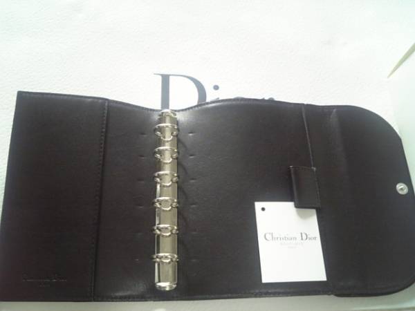* Dior стандартный новый товар распродажа *Dior Rav Lee 6. дыра органайзер * чёрный черный 