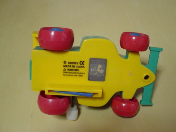 珍品　デザイン　ゼンマイ式　DISNEY　ミッキーマウス　レーシングカー