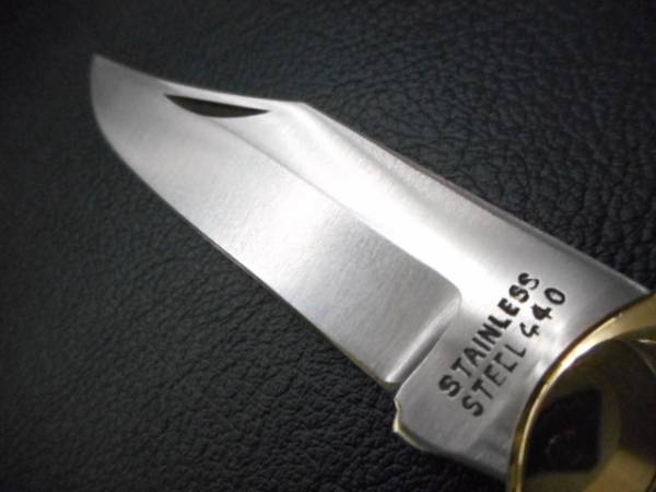 ナイフ 折り畳み STAINLESS STEEL 440 天然石の様なハンドル ナイフ 折り畳み STAINLESS STEEL 440 天然石の様なハンドル