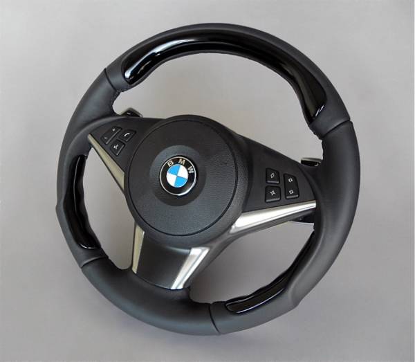 NEW 受注生産品 BMW E62 E63 GS ピアノブラック ステアリング