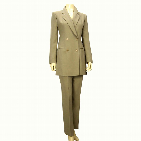 A 新品同様★Max Mara マックスマーラ★伊制(イタリア制)*高級(jí)白タグ*レディース*綺麗タック*高貴パンツスーツ*S~M*7~9號(hào)*36~38相當(dāng)