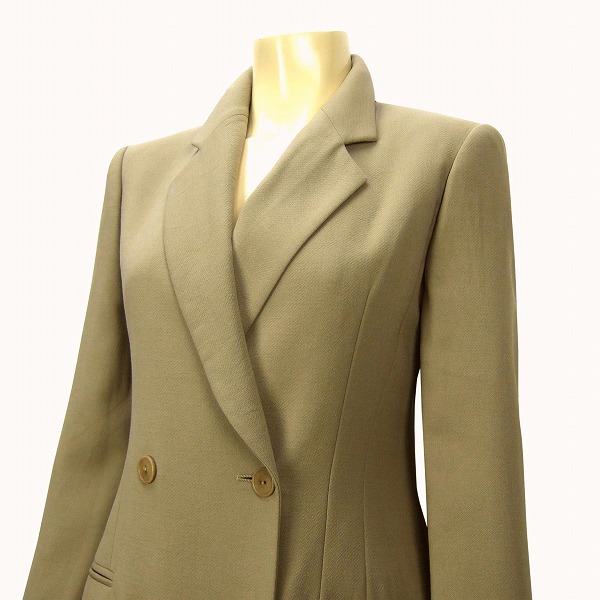 A 新品同様★Max Mara マックスマーラ★伊制(イタリア制)*高級(jí)白タグ*レディース*綺麗タック*高貴パンツスーツ*S~M*7~9號(hào)*36~38相當(dāng)