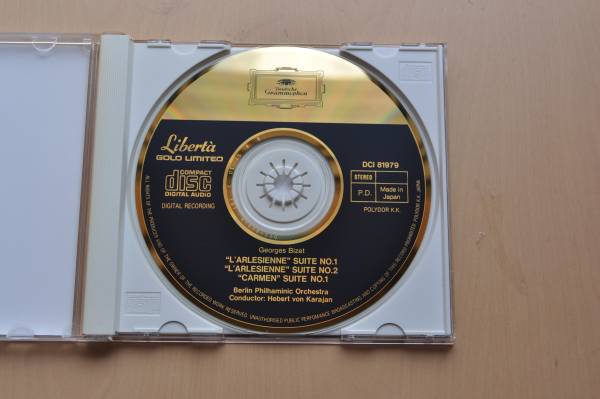 ビゼー：アルルの女&カルメン/組曲@ヘルベルト・フォン・カラヤン&ベルリン・フィルハーモニー管弦楽団/1983/ゴールドCD/Gold CD_画像2