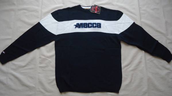 Mecca 舊モデル 綿セーター 紺 XL 40%off HIPHOP メッカ NYC LA