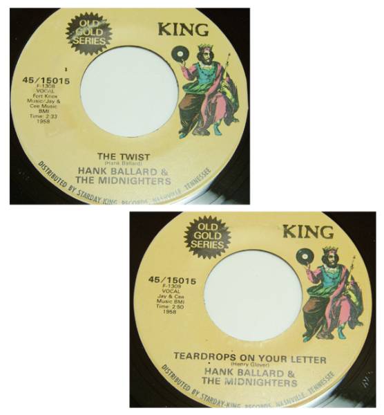 45rpm/ THE TWIST - Hank Ballard & The Midnighters - Teardrops On Your Letter /50\'s, rockabilly,60\'s,moz,R&B,KING,