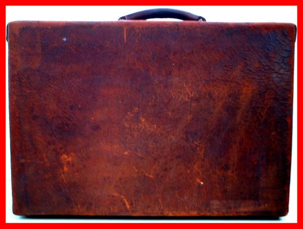 * antique attache case original leather business bag retro *