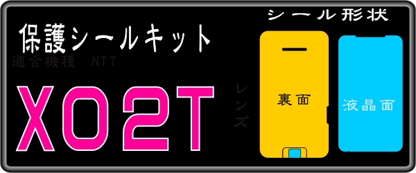 X02T用 裏面/液晶面など付きシールキット 3+2台分 _画像1