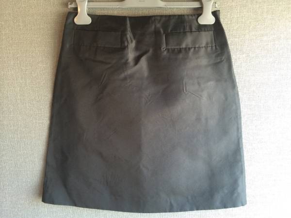 極上 新品 プラダ 最高級 シルク ミニ スカート 40 黒 ブラック PRADA