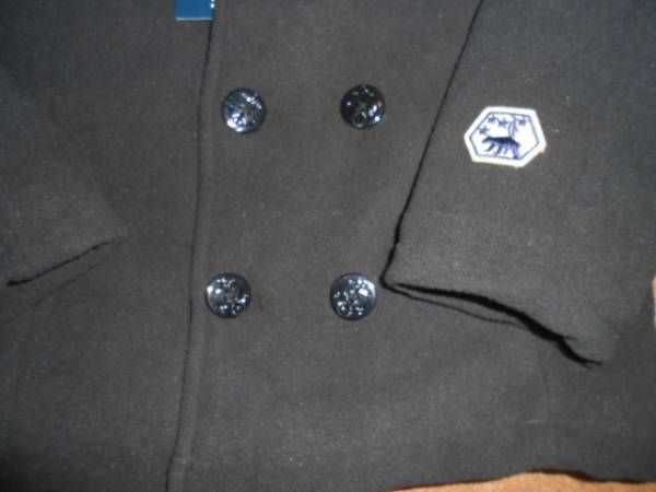*MPS* new goods 130. black. fleece material. pea coat / postage 510 jpy 