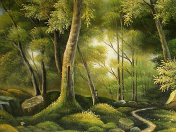  oil painting landscape painting [ forest ] M30 number (60x90cm)