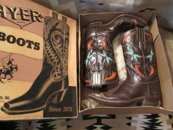  rare!50\'s~60*s box attaching finest quality goods HYER western boots USA made Vintage America /teki suspension have zona old clothes leather shoes kau Boy lady's woman 