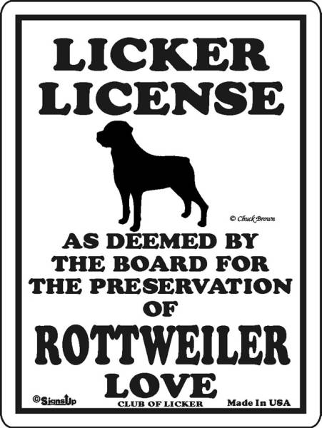 ロットワイラー リッカーライセンスサイン 他犬種も多数 高級品