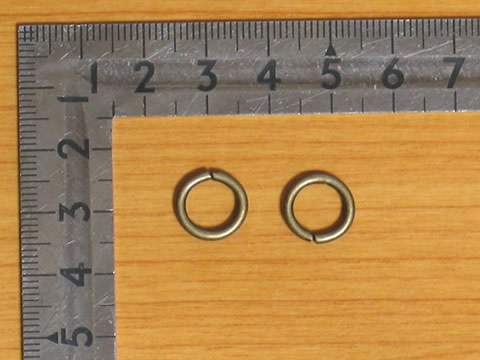 丸カン 1.8×8mm アンティークゴールド 100個セット AGAT 金具屋_画像1