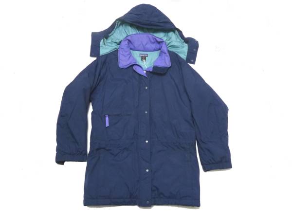 パタゴニアpatagonia中綿ジャケットフード付WOMEN'S S紺メンズS