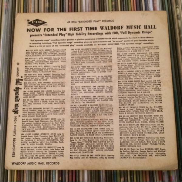 THE SWINGIN' 30s US Orig 7ep WALDORF MUSIC HALL