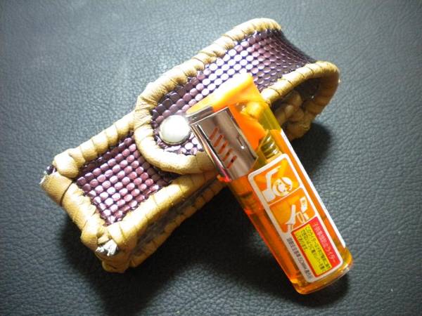 ハンドメイド　レザー制100円ライター用ケース(8)