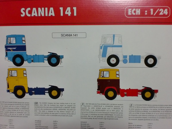 e направляющие 1/24skyani Aska nia141 SCANIA 141 tractor head для трейлера грузовик Heller