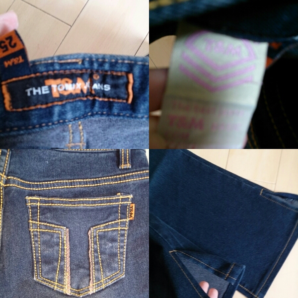 T&M BASIC THE TOMIX JEANS25裾スリットブーツカットデニム_画像3