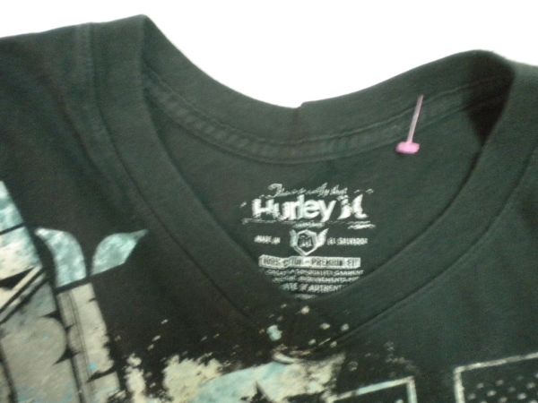 ハーレー Hurley プリントTシャツ Vネック M//サーフストリートアートSK8路上芸術美術グラフィティアート_画像2