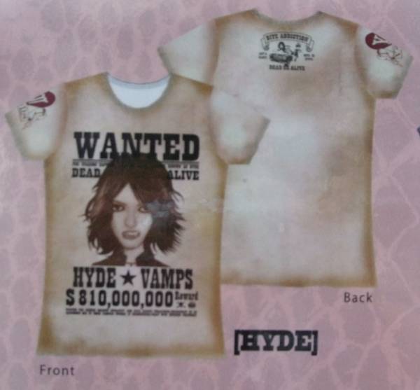 VAMPS LIVE 2013 † 『 WANTED Tシャツ [HYDE] Mサイズ 』 東京追加公演限定 　未開封品　L'Arc-en-Ciel　ラルク アン シエル_画像3