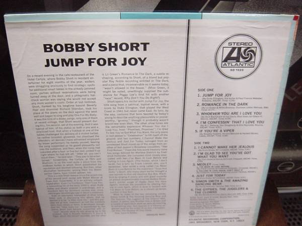 LP[VOCAL] MONO プ口モ白 BOBBY SHORT JUMP FOR JOY ATLANTIC 1970 ボビー・ショート_画像3