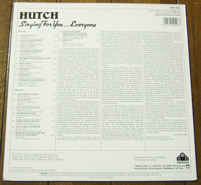 Hutch - Singing For You Everyone - LP/ 30s,SWING,Big Band,Your Heart And Mine,Night And Day,These Foolish Things,CONIFER RECORDS