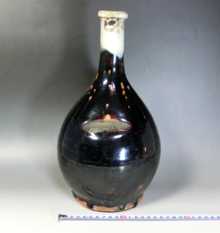 徳利■朝鮮唐津 花生け花瓶 置物 オブジェ 酒器 パンダ柄 古玩 骨董品 名品■ 徳利□朝鮮唐津 花生け花瓶 置物 オブジェ 酒器 パンダ柄 古玩
