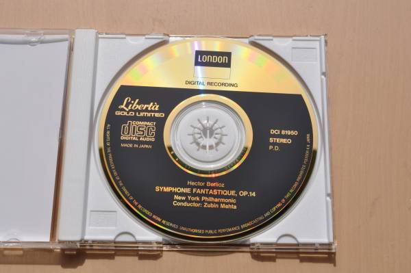ベルリオーズ：幻想交響曲@ズービン?メータ&ニューヨーク?フィルハーモニック/1979/ゴールドCD/Gold CD