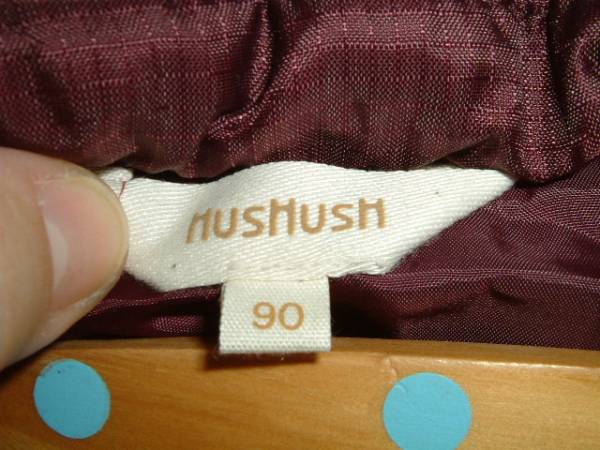 ё HUSHUSH　ё暖かキルティングベスト90