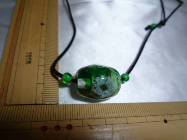 24ハンドメイド　手作り●とんぼ玉●トンボ玉●ガラス●ネックレス●チョーカー　ゆうパケット￥360_画像2