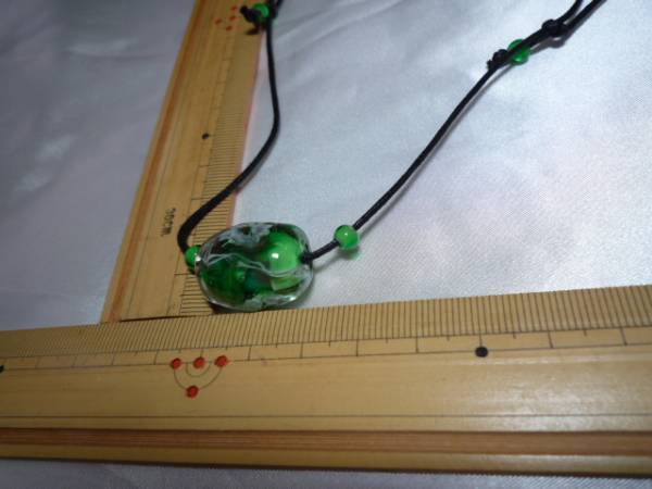 24ハンドメイド　手作り●とんぼ玉●トンボ玉●ガラス●ネックレス●チョーカー　ゆうパケット￥360_画像3