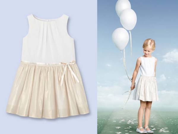 Kids детская одежда One-piece бежевый */ casual вечернее платье день рождения фотосъемка 120cm