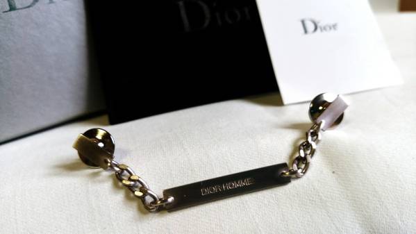 流行 ディオールオム Homme Dior 正規新古 ロゴチェーンプレート