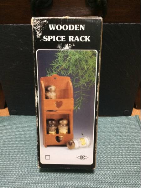 WOODEN SPICE RACK ウッデン スパイスラック 未使用品 木製 ビン