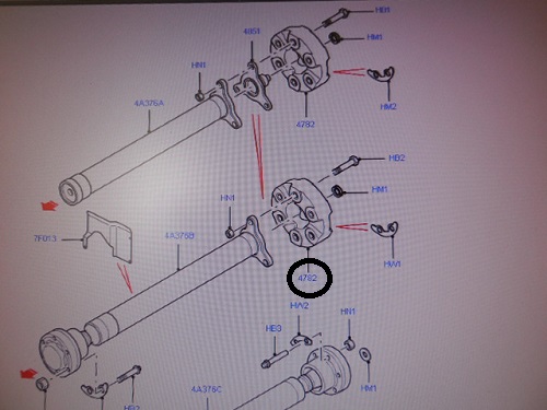  Range Rover propeller shaft Raver coupling 3rd