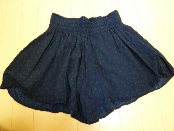 LOWRYSFARM/ Lowrys Farm * navy blue polka dot Flare culotte F/39