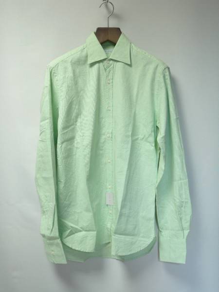 新品 PIOMBO ピオンボ ワイドカラーシャツ massimo 37 green