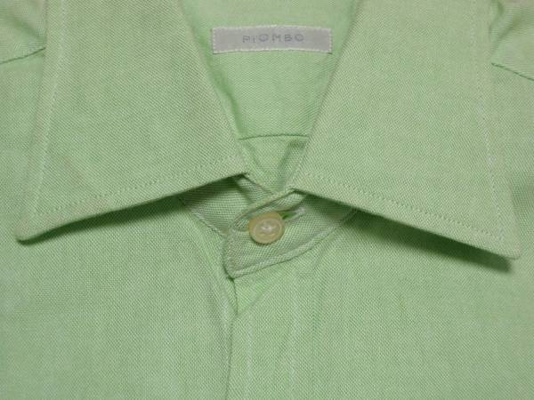 新品 PIOMBO ピオンボ ワイドカラーシャツ massimo 37 green