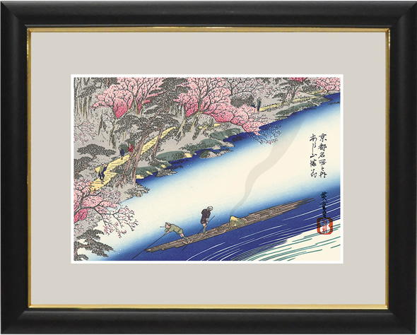 . river wide -ply ukiyoe oh . mountain full flower ( Kyoto name place ) picture axis re-style=width:100%;