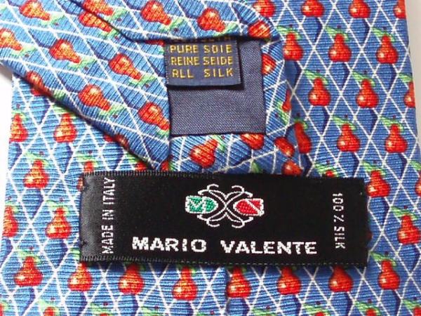 未使用品イタリア製マリオ バレンチノMARIO　VALENTINO ネクタイ(青色 赤色 緑色系_画像2