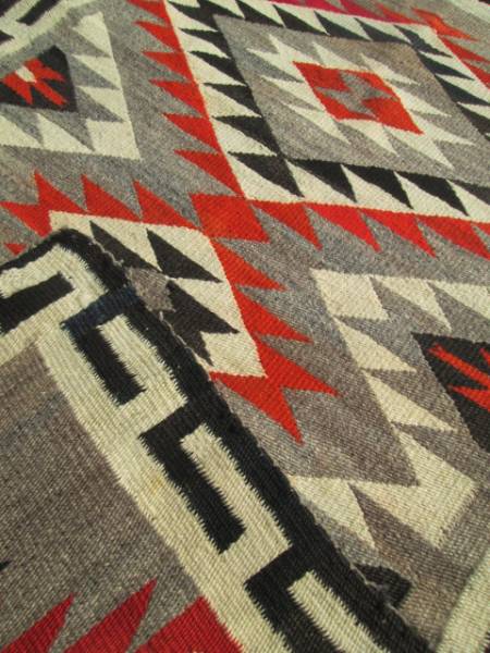 超レア！実物Navajo Rug ナバホラグ40's～50's USAヴィンテージ　ネイティブアメリカン/壷ホピ族精霊navajoチマヨオルテガ古著ウエスタン