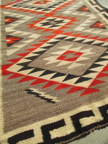 超レア！実物Navajo Rug ナバホラグ40's～50's USAヴィンテージ　ネイティブアメリカン/壷ホピ族精霊navajoチマヨオルテガ古著ウエスタン