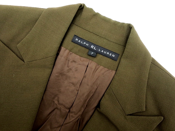 L-673* прекрасный товар *RL RALPH LAUREN Ralph Lauren * через год стандартный товар хаки tailored jacket блейзер 7 S