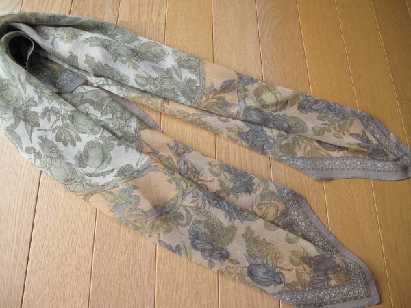 新同　スカーフ　コムサデモード　シルク　絹　100％　日本製_画像2