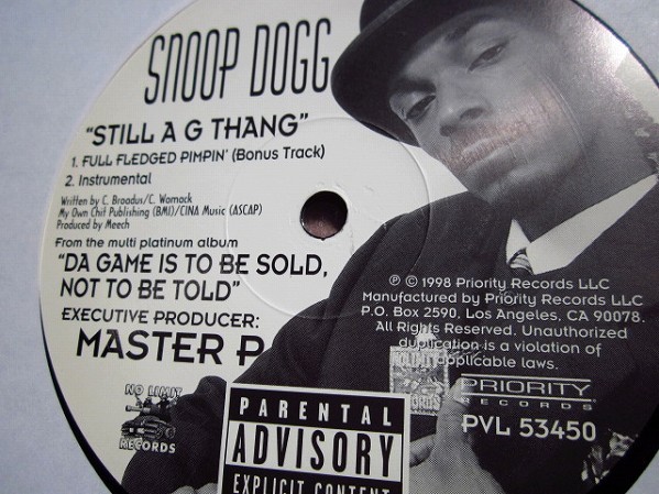 snoop dogg / STILL A G THANG / 12 single remix VINYL 美品_画像3